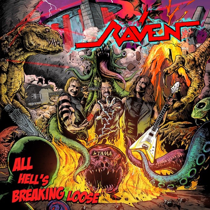 Prepare yourself for a metal rampage the likes of which you haven’t enjoyed in many a year as New Wave of British Heavy Metal stalwarts RAVEN deliver the electric mayhem of All Hell’s Breaking Loose, their 15th studio album, set for release June 30th on Silver Lining Music.