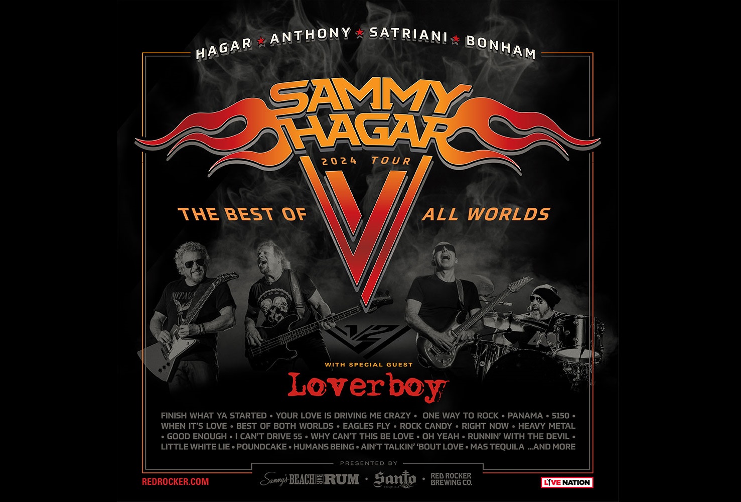 Sammy Hagar, Michael Anthony, Satriani, And Bonham Announce Van Halen Tribute Tour