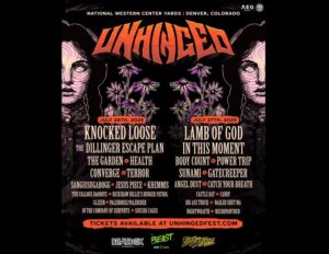 Lamb of God, Knocked Loose, In This Moment, The Dillinger Escape Plan, Body Count, Power Trip & More Headline Unhinged Festival