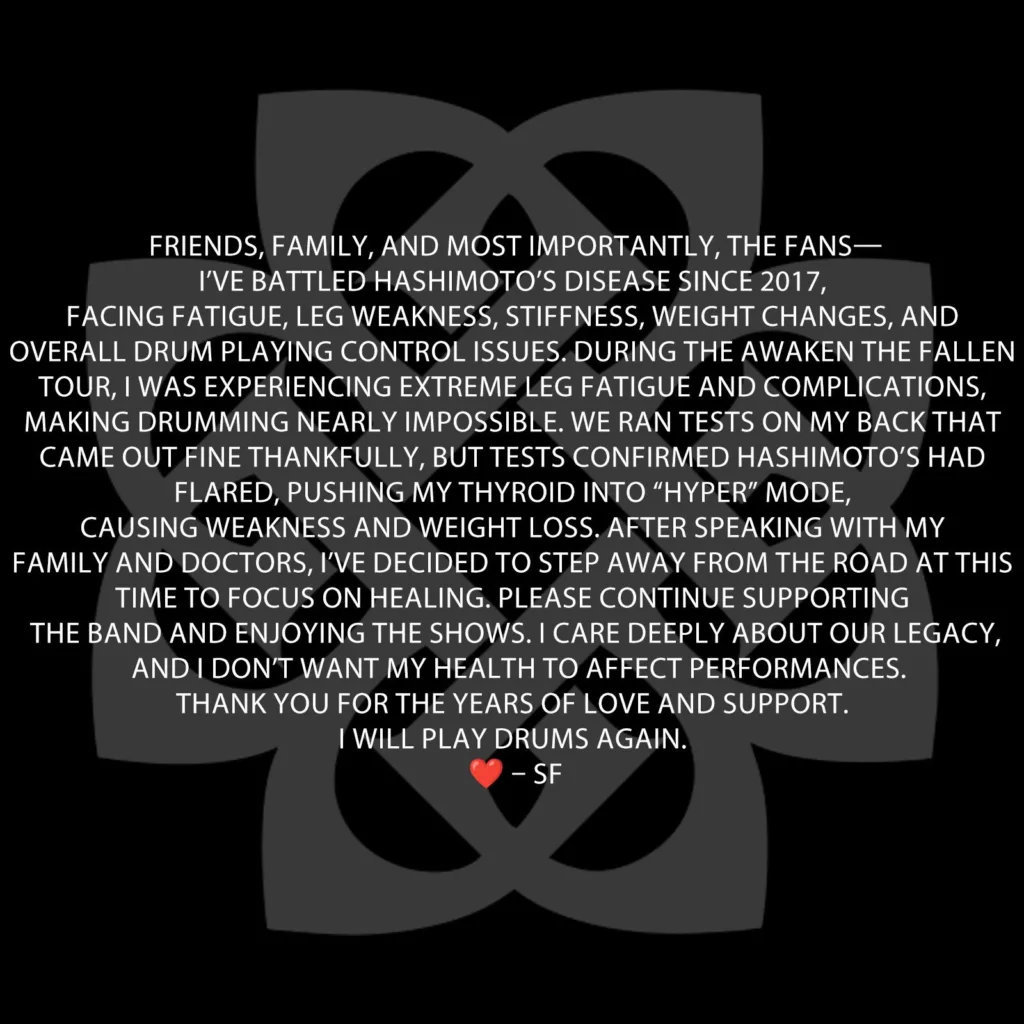 Breaking Benjamin Drummer Shaun Foist Leaves Band Because Of Health Issues