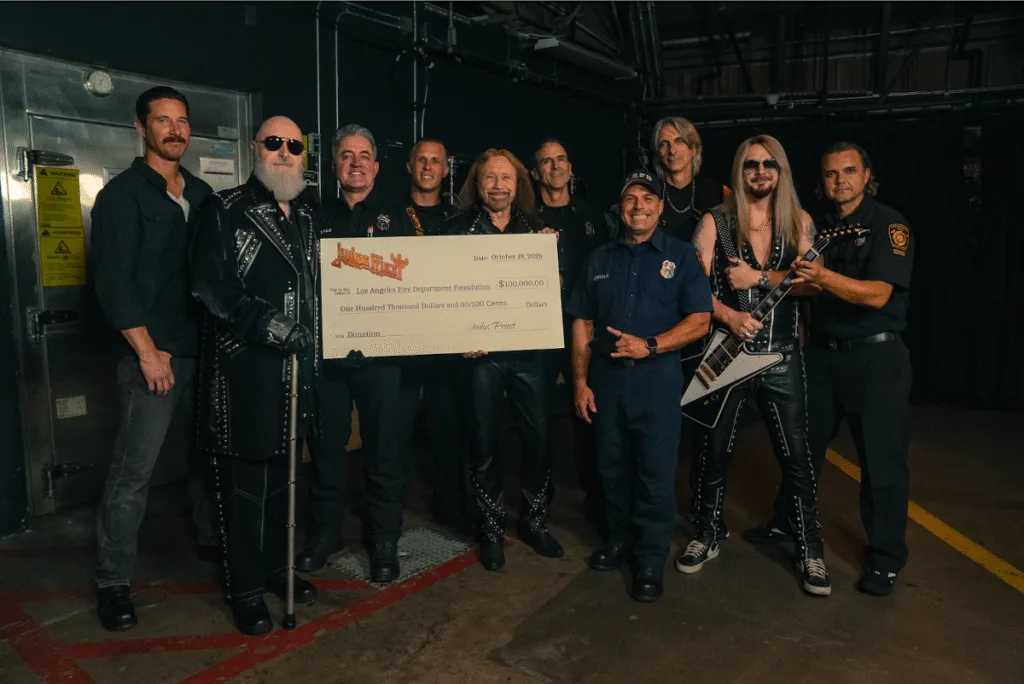 Judas Priest Help Those Who Suffered "Trial By Fire" With Massive Donation