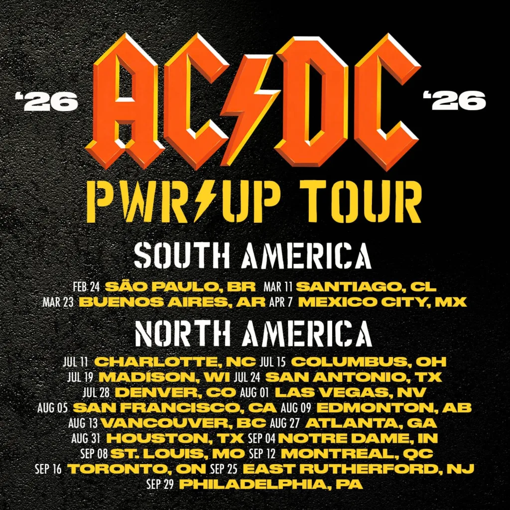 AC/DC Announces New "Power Up" Tour Dates Including North America