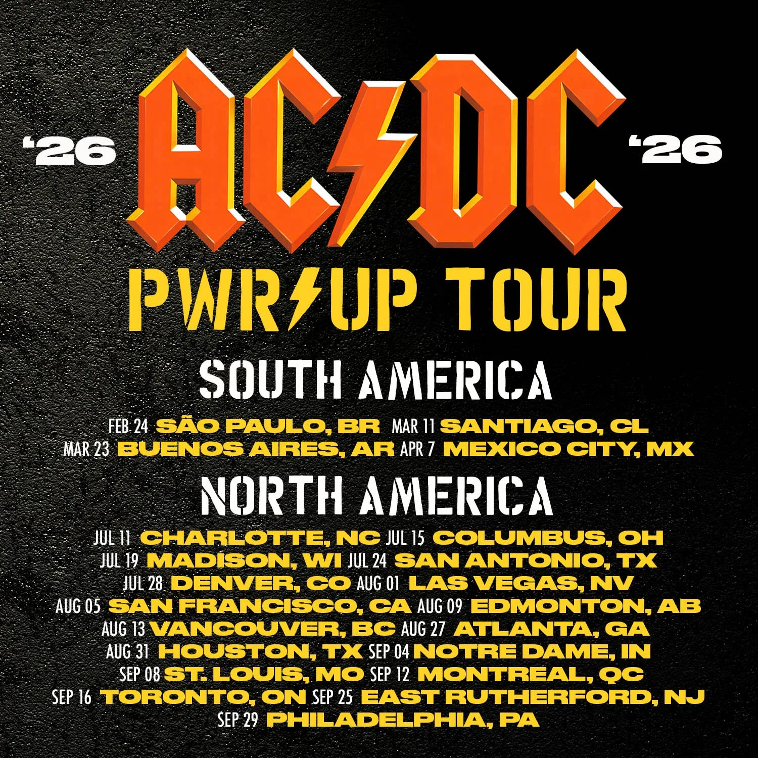 AC/DC Announces New “Power Up” Tour Dates Including North America