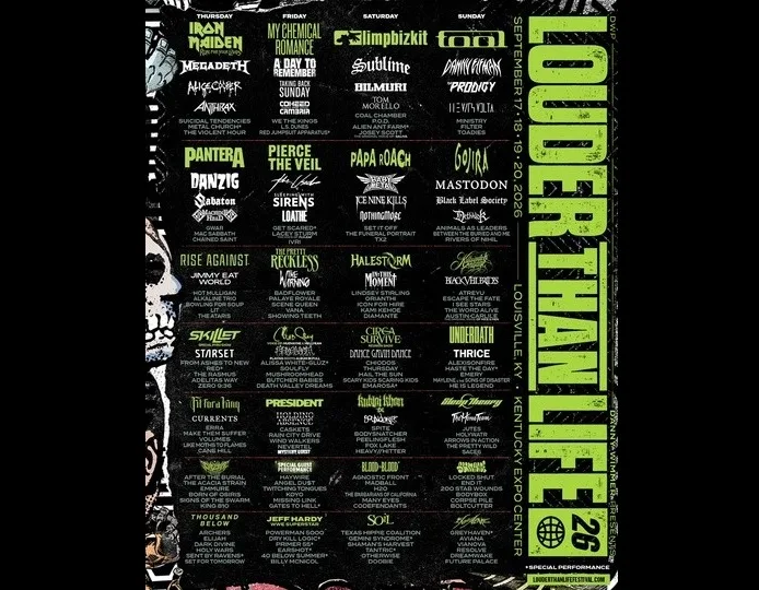 Louder Than Life Fest Features Iron Maiden, My Chemical Romance, Pantera and More