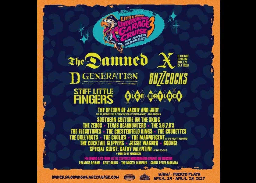 All-Star Lineup Announced For Little Steven Underground Garage Cruise