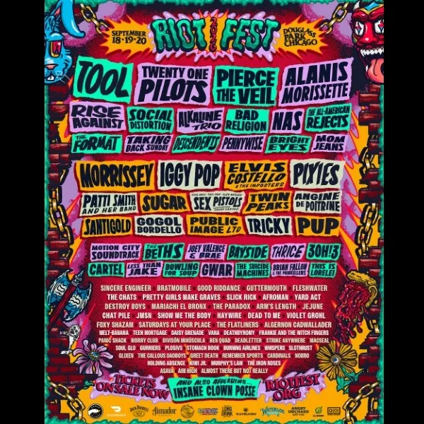 Riot Fest 2026 Lineup Features Morrissey, Sex Pistols, Public Image Ltd