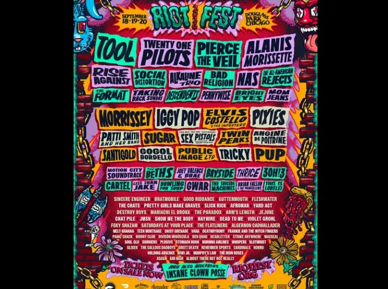 Riot Fest 2026 Lineup Features Morrissey, Sex Pistols, Public Image Ltd