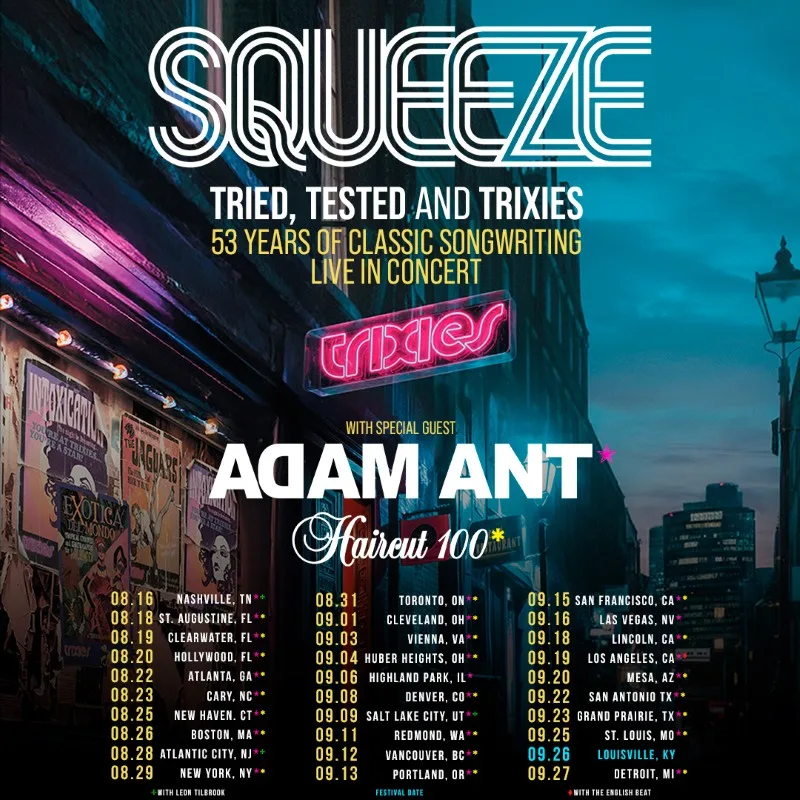 Squeeze, Adam Ant, And Haircut 100 Announce U.S. Tour